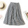 Women Black-and-white Checks Chiffon Skirt Casual Dresses